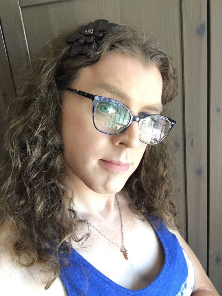 A selfie of me that somehow looks like more of a mix of pre-transition me and the real me than ever before.